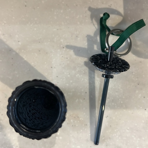 Starbucks studded iridescent mini Tumbler keychain purse charm - Picture 2 of 2